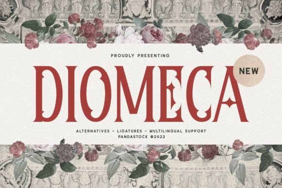 Diomeca: The Gothic Serif Font of Dark Elegance