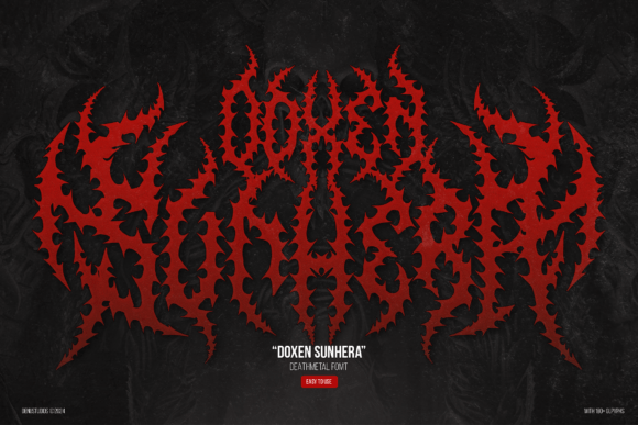 Doxen Sunhera: A Brutal Statement in Death Metal Typography
