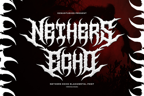Nethers Echo: The Raw Power of Black Metal Typography