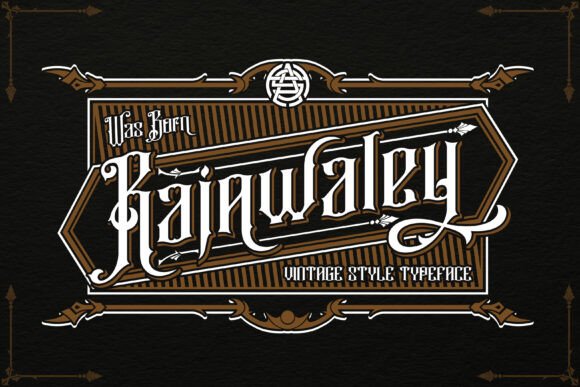 Rajawaley Typeface: A Vintage Character for Modern Design