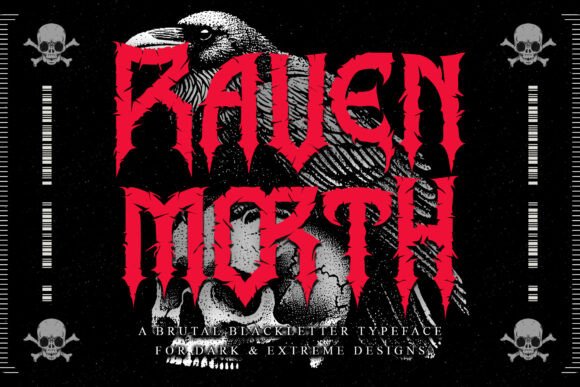Ravenmorth: A Typeface Forged in Shadow and Metal
