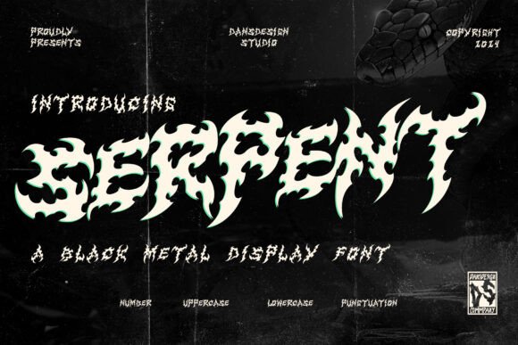Serpent: The Fierce Display Typeface for Dark Branding